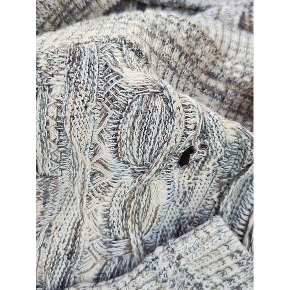 Idea Uomo Sweater Men's XXL Gray 3D Textured Crew Neck Cosby Style VTG 90s *Hole - Picture 5 of 7